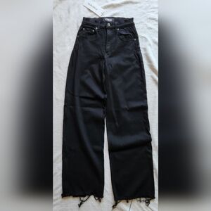 LIKE NEW Reformation Black Wide-Leg Jeans